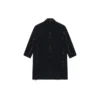 Abrigo oversize de cuadros Buffalo con bordes sin rematar «Negro Blanco» 704487TMU181070