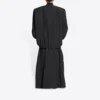 Abrigo oversize de cuadros Buffalo con bordes sin rematar «Negro Blanco» 704487TMU181070