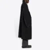 Abrigo oversize de cuadros Buffalo con bordes sin rematar «Negro Blanco» 704487TMU181070