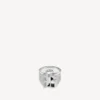 Anillo de sello Melrose en plata envejecida