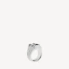 Anillo de sello Melrose en plata envejecida