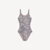 Bañador de mujer con estampado de pitón en color beige Bañador de mujer con estampado de pitón en color beige