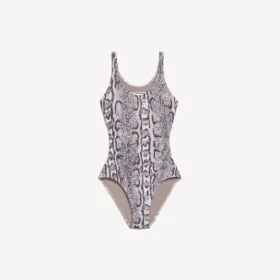 Bañador de mujer con estampado de pitón en color beige Bañador de mujer con estampado de pitón en color beige