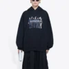 Balenciaga auténtico, talla grande, negro 620947TIVA21000