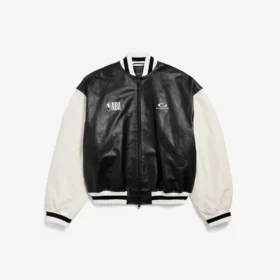 Balenciaga | Chaqueta universitaria de la colaboración con la NBA en negro/blanco