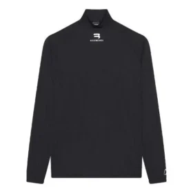 Balenciaga FW21 Alphabet de manga larga para hombre, negro, 661749444B81077
