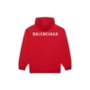 Balenciaga FW21 para hombre, holgada, con logo, con capucha y manga larga, roja, 600583TIV846540