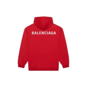 Balenciaga FW21 para hombre, holgada, con logo, con capucha y manga larga, roja, 600583TIV846540 Balenciaga FW21 para hombre, holgada, con logo, con capucha y manga larga, roja, 600583TIV846540