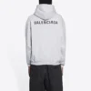 Balenciaga para hombre, colección otoño-invierno 2021, estampado con logotipo, manga larga, gris, 600583TIV841167