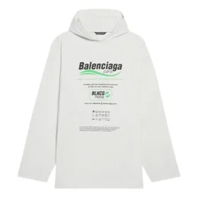 Balenciaga para hombre, colección otoño-invierno 2021, estampado de letras del logotipo, holgada, blanca, 662424TKVF89085 Balenciaga para hombre, colección otoño-invierno 2021, estampado de letras del logotipo, holgada, blanca, 662424TKVF89085