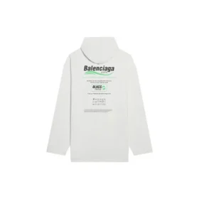 Balenciaga para hombre, colección otoño-invierno 2021, estampado de letras del logotipo, holgada, blanca, 662424TKVF89085 Balenciaga para hombre, colección otoño-invierno 2021, estampado de letras del logotipo, holgada, blanca, 662424TKVF89085