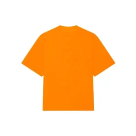 Balenciaga para hombre, colección otoño-invierno 2021, «HI MY NAME IS», corte ancho, estampado alfabético, punto retro, manga corta, naranja, 661715TKVH57513