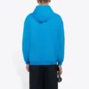 Balenciaga para hombre, colección otoño-invierno 2021, sudadera con capucha y logotipo, manga larga, azul, 570811TIV557560