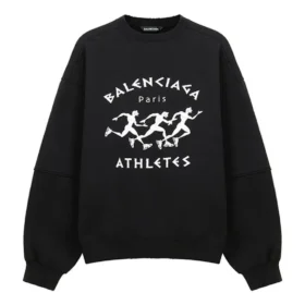 Balenciaga para hombre, colección primavera-verano 2021, con agujeros, cuello redondo grande y manga larga, negro, 641654TJVI71070 Balenciaga para hombre, colección primavera-verano 2021, con agujeros, cuello redondo grande y manga larga, negro, 641654TJVI71070