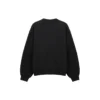 Balenciaga para hombre, colección primavera-verano 2021, con agujeros, cuello redondo grande y manga larga, negro, 641654TJVI71070