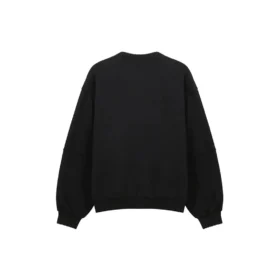 Balenciaga para hombre, colección primavera-verano 2021, con agujeros, cuello redondo grande y manga larga, negro, 641654TJVI71070 Balenciaga para hombre, colección primavera-verano 2021, con agujeros, cuello redondo grande y manga larga, negro, 641654TJVI71070