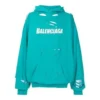 Balenciaga para hombre, colección primavera-verano 2021, estampado clásico de letras con agujeros, azul cielo, 659403TKVB64661