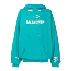 Balenciaga para hombre, colección primavera-verano 2021, estampado clásico de letras con agujeros, azul cielo, 659403TKVB64661 Balenciaga para hombre, colección primavera-verano 2021, estampado clásico de letras con agujeros, azul cielo, 659403TKVB64661