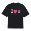 Balenciaga para hombre, colección primavera-verano 2021, «Love», manga corta, negro, 612966TJVL51070