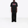 Balenciaga para hombre, colección primavera-verano 2021, «Love», manga corta, negro, 612966TJVL51070
