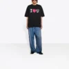 Balenciaga para hombre, colección primavera-verano 2021, «Love», manga corta, negro, 612966TJVL51070