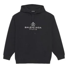 Balenciaga para hombre con estampado del logotipo «Alphabet», negro, 570811TGV701000