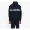 Balenciaga para hombre, con gran logotipo estampado en la espalda, negro, 556143TAV371000