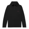 Balenciaga para hombre con logotipo bordado, media cremallera y cuello alto, negro 486144TWK521000