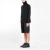 Balenciaga para hombre con logotipo bordado, media cremallera y cuello alto, negro 486144TWK521000