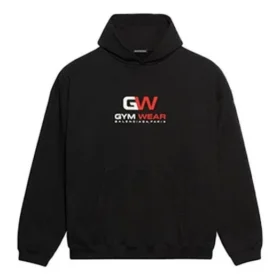 Balenciaga para hombre, estampado de letras, holgada, clásica, negra 620973TIVD41000 Balenciaga para hombre, estampado de letras, holgada, clásica, negra 620973TIVD41000
