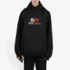 Balenciaga para hombre, estampado de letras, holgada, clásica, negra 620973TIVD41000