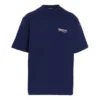 Balenciaga para hombre, estampado de Political Campaign, versión grande, manga corta, azul marino 641675TIV521195