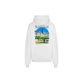 Balenciaga para hombre, estampado paisajístico, holgada, blanca, 641679TJVH99000 Balenciaga para hombre, estampado paisajístico, holgada, blanca, 641679TJVH99000