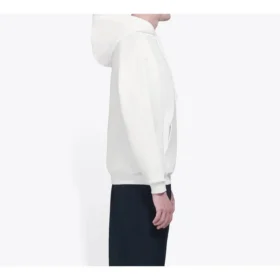 Balenciaga para hombre: logotipo creativo en el pecho, estilo retro, blanco 570811TIV519040