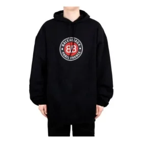 Balenciaga para hombre, negro, con eslogan estampado, negro 641679TJV771000 Balenciaga para hombre, negro, con eslogan estampado, negro 641679TJV771000
