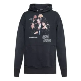 Balenciaga para hombre Speedhunters Boysband con estampado, con capucha y manga larga, azul marino 541873TCV371055 Balenciaga para hombre Speedhunters Boysband con estampado, con capucha y manga larga, azul marino 541873TCV371055