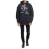 Balenciaga para hombre Speedhunters Boysband con estampado, con capucha y manga larga, azul marino 541873TCV371055