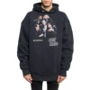 Balenciaga para hombre Speedhunters Boysband con estampado, con capucha y manga larga, azul marino 541873TCV371055
