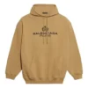 Balenciaga para hombre, sudadera con estampado de laurel «Paris», color caqui, 570811TIV259605