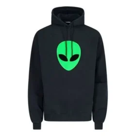 Balenciaga para hombre, temporada primavera-verano 2021, con logotipo «Alien» estampado, estampado grueso, clásico, negro, 641679TJV959113