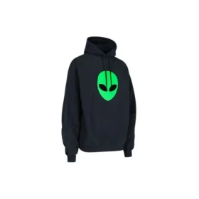 Balenciaga para hombre, temporada primavera-verano 2021, con logotipo «Alien» estampado, estampado grueso, clásico, negro, 641679TJV959113