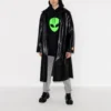 Balenciaga para hombre, temporada primavera-verano 2021, con logotipo «Alien» estampado, estampado grueso, clásico, negro, 641679TJV959113