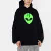 Balenciaga para hombre, temporada primavera-verano 2021, con logotipo «Alien» estampado, estampado grueso, clásico, negro, 641679TJV959113