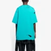 Balenciaga para hombre, temporada primavera-verano 2021, estampado de letras, cuello redondo con agujeros, manga corta, verde 651795TKVB84661