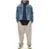 Balenciaga para hombre, versión holgada con forro polar y capucha, manga larga, azul 570811TJV854866