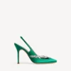 Balenciaga para mujer | Sandalias de talón abierto de Manolo Blahnik en color hierba Balenciaga para mujer | Sandalias de talón abierto de Manolo Blahnik en color hierba
