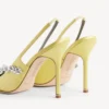 Balenciaga para mujer | Sandalias de talón abierto de Manolo Blahnik en color lima
