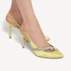 Balenciaga para mujer | Sandalias de talón abierto de Manolo Blahnik en color lima