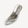 Balenciaga para mujer | Sandalias de talón abierto de Manolo Blahnik en gris pluma Balenciaga para mujer | Sandalias de talón abierto de Manolo Blahnik en gris pluma
