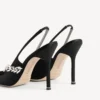 Balenciaga para mujer | Sandalias de talón abierto de Manolo Blahnik en negro Balenciaga para mujer | Sandalias de talón abierto de Manolo Blahnik en negro